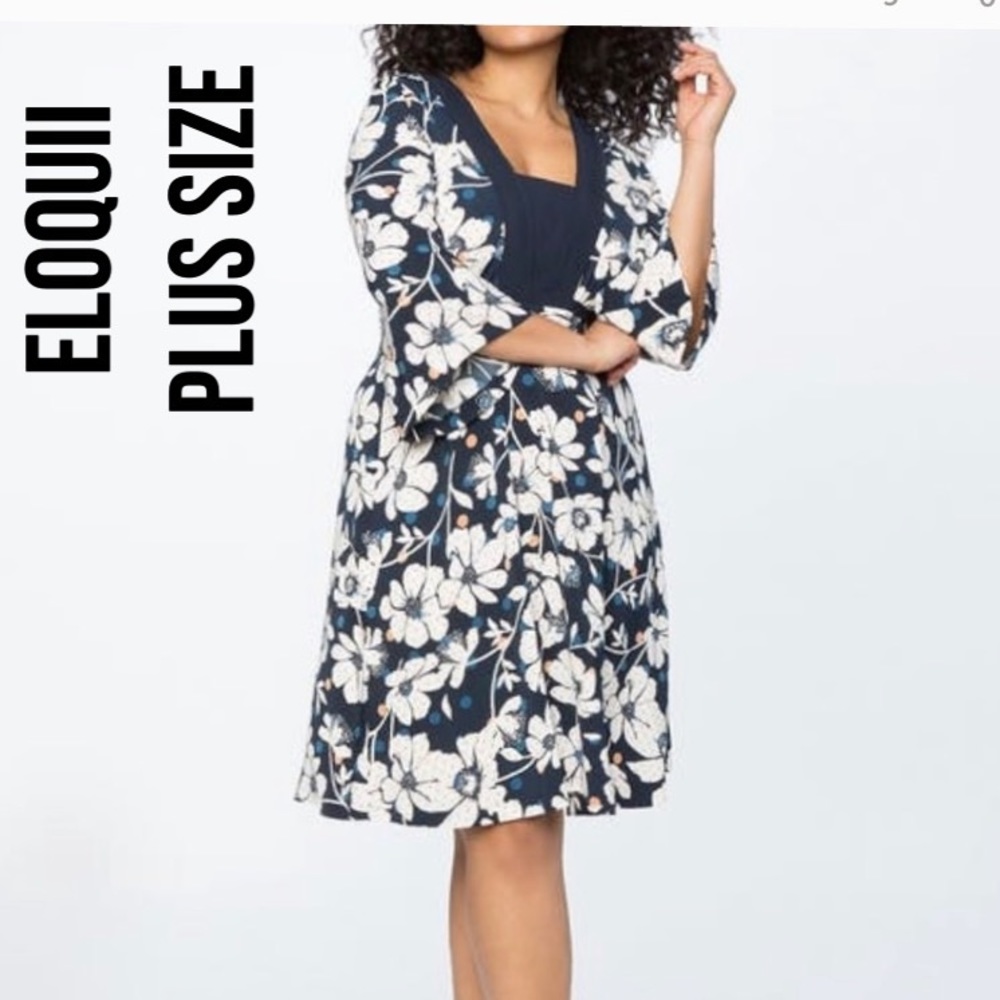 ELOQUII NWT Plus Size Daisy Fit & Flare Dress